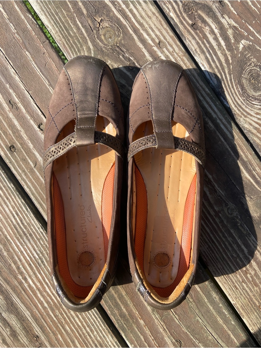 Brown Mary Jane flats